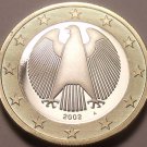 Cameo Proof Germany 2002-A 1 Euro~Minted In Berlin~Cameo~Bi-Metal~Free Shipping~