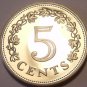 Rare Cameo Proof Malta 1978 5 Cents~Temple Of Hagar Qim~Only 3,244 Minted~Fr/Shi