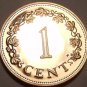 Rare Cameo Proof Malta 1978 Cent~The George Cross~3,244 Minted~Free Shipping~