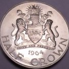 Rare Proof Malawi 1964 Half Crown~10,000 Minted~1st Year For Any Coinage~Fr/Ship