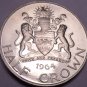 Rare Proof Malawi 1964 Half Crown~10,000 Minted~1st Year For Any Coinage~Fr/Ship