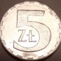 Unc Poland 1990 5 Zlotych~Eagle With Wings Spread Open~Minted In Warsaw~Free Shi