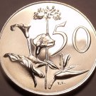 Large Rare South Africa 1967 Proof 50 Cents~25,000 Minted~Flowers~Free Shipping Large Rare South Africa 1967 Proof 50 Cents~25,000 Minted~Flowers~Free Shipping