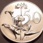Large Rare South Africa 1967 Proof 50 Cents~25,000 Minted~Flowers~Free Shipping
