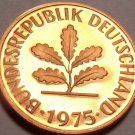 Cameo Proof Germany 1975-G 2 Pfennig~Minted In Karlsruhe~43,000 Minted~Free Shi