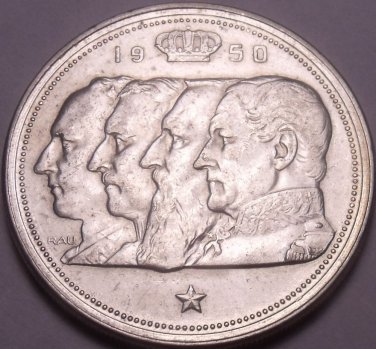 Silver Belgium 1950 100 Francs~We Have Silver Coins~Free Shipping