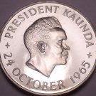 Rare Proof Zambia 1965 5 Shillings~1st Anniversary Of Independence~Free Ship