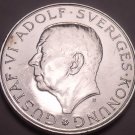 Huge Gem Unc Sweden 1972 10 Kronor~90th Birthday of Gustaf VI Adolf~Free Ship