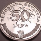 Proof Croatia 2009 50 Lipa~Proofs Are The Mints Best Work~Wild Flowers~Free Ship