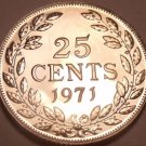 Rare Proof Liberia 1971 25 Cents~Only 3,012 Minted~Free Shipping Rare Proof Liberia 1971 25 Cents~Only 3,012 Minted~Free Shipping