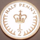 Gem Cameo Proof Great Britain 1984 Half Penny~Only 107,000 Minted~Free Shipping