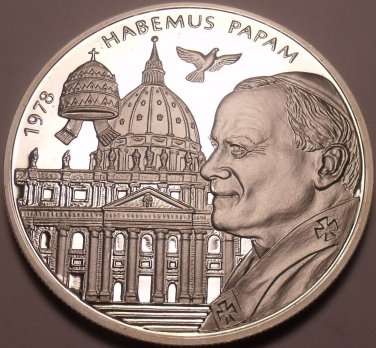 Rare 50mm Silver Proof Malta 2004 200 Liras~2,988 Minted~WE HAVE A POPE!~Free Sh