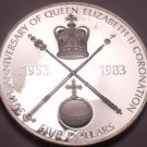 Rare Silver Proof Solomon Islands 1983 $5.00~Queens Coronation~2,944 Minted~Fr/S Rare Silver Proof Solomon Islands 1983 $5.00~Queens Coronation~2,944 Minted~Fr/S