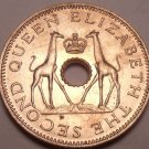 Unc Rhodesia 1958 Half Penny~Giraffes With Crown~Free Shipping