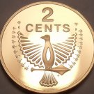 Rare Cameo Proof Solomon Islands 1982 2 Cents~Eagle Spirit~1,368 Minted~Free Shi
