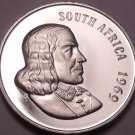 Rare South Africa 1969 Proof 20 Cents~12,000 Minted~Protea Flower~Free Shipping