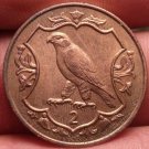 Scarce Unc Isle Of Man 1987 2 Pence~Falcon In a Shield~Awesome~Free Shipping