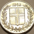 Brilliant Unc Iceland 1963 10 Aurar~We Have Iceland Coins~Free Shipping