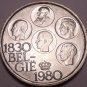 Gem Unc Silver Belgium 1980 500 Francs~150th Anniversary Of Independence~Fr/Ship