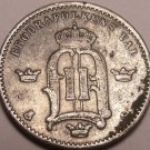 Scarce Silver Sweden 1874-ST 10 Ore~Free Shippng*