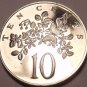 Rare Proof Jamaica 1969 10 Cents~1st Year~Butterfly On Leaf~30,000 Minted~FR/Shi