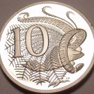 Cameo Proof Australia 1986 10 Cents~Lyrebird~67,000 Minted~Free Shipping