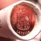 Gem Unc Original Roll (50 Coins) Latvia 2014 One Euro Cents~Free Shipping