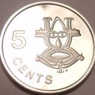 Rare Proof Solomon Islands 1977 5 Cents~Santa Ysabel~Native Mask~14k Minted~Fr/S