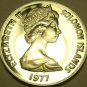Rare Proof Solomon Islands 1977 5 Cents~Santa Ysabel~Native Mask~14k Minted~Fr/S