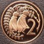 Rare Proof New Zealand 1983 2 Cents~Only 18,000 Minted~Kowhai Leaves~Free Ship