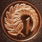 Rare Cameo Proof New Zealand 1983 Cent~Silver Fern Leaf~18,000 Minted~Free Ship