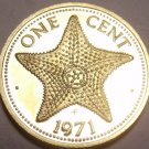 Rare Proof Bahamas 1971 Cent~Awesome Starfish~Only 31,000 Minted~Free Shipping