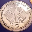 Gem Cameo Proof Germany 1975-J 2 Marks~Theodor Heuss~Only 43,000 Minted~Free Shi Gem Cameo Proof Germany 1975-J 2 Marks~Theodor Heuss~Only 43,000 Minted~Free Shi