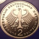 Gem Cameo Proof Germany 1975-F 2 Marks~Konrad Adenauer~43k Minted~Free Shipping Gem Cameo Proof Germany 1975-F 2 Marks~Konrad Adenauer~43k Minted~Free Shipping