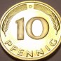 Gem Cameo Proof Germany 1975-D 10 Pfennig~Minted In Munich~43k Minted~Free Ship