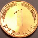 Cameo Proof Germany 1975-J Pfennig~Minted In Hamburg~43,000 Minted~Free Shi