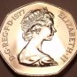 Huge Proof Great Britain 1977 50 Pence~194,000 Minted~Excellent~Free Shipping