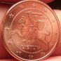 Gem Unc Lithuania 2015 1 Euro Cent~Knight On a Horse~Free Shipping
