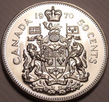 Proof Canada 1970 50 Cents~645,869 Minted~We Have Canadian Coins~Free Shipping