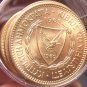 Gem Unc Roll (20 Coins) Rare Cyprus 1963 5 Mills Coins~Merchant Ship~Free Ship
