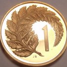 Rare Proof New Zealand 1973 Cent~Silver Fern Leaf~8,000 Minted~Free Shipping