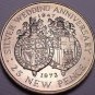 Rare Gem Unc Gibraltar 1972 25 Pence~70k Minted~25th Wedding Anniversary~FR/Ship