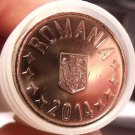 Gem Unc Roll (35 Coins) Romania 2014 50 Bani Coins~Edge Incription~Free Ship