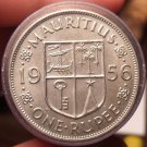 Gem Unc Roll (20 Coins) Mauritius Large 1956 1 Rupee~Thick Security Edge~ Fr/Shi Gem Unc Roll (20 Coins) Mauritius Large 1956 1 Rupee~Thick Security Edge~ Fr/Shi