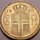 Large Iceland 1940 2 Kronur~546,000 Minted~Free Shipping