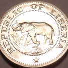 Rare Proof Liberia 1974 5 Cents~Elephant Coin~9,362 Minted~Fantastic~Free Ship