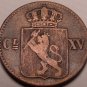 Scarce Norway 1867 Half Skilling~1st Year Ever Minted~Free Shipping
