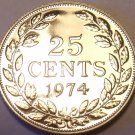 Rare Proof Liberia 1974 25 Cents~Only 9,362 Minted~Fantastic~Free Shipping