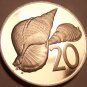 Large Rare Proof Cook Islands 1976 20 Cents~Pacific Triton Shell~18k Minted~Fr/S