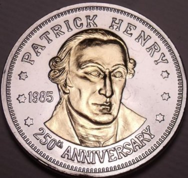 Historic Mint Double Eagle Patrick Henry Commemorative Medallion~Free Shipping